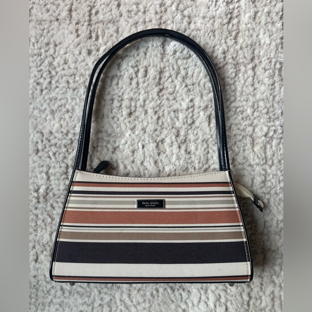 Kate Spade | Shoulder Bag | Brown, Black, Ivory, Copper Stripes